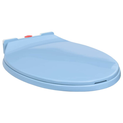 Berkfield Soft-Close Toilet Seat Quick Release Blue Oval