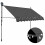 Berkfield Manual Retractable Awning with LED 250 cm Anthracite 1