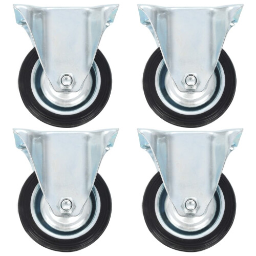 Berkfield Fixed Casters 4 pcs 75 mm
