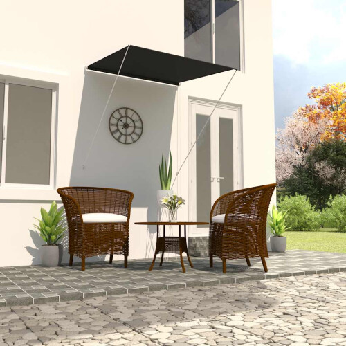 Berkfield Retractable Awning 100x150 cm Anthracite