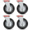 Berkfield Swivel Casters 4 pcs 200 mm 1