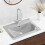 Berkfield Wash Basin with Overflow 60x46x16 cm Ceramic Silver 1