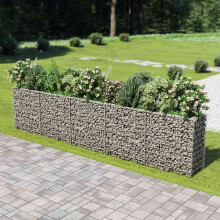Berkfield Gabion Raised Bed Galvanised Steel 450x50x100 cm