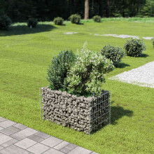 Berkfield Gabion Raised Bed Galvanised Steel 90x50x50 cm