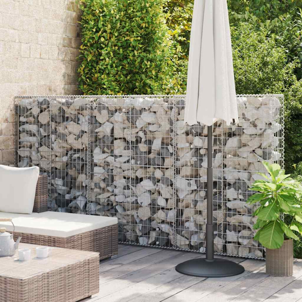 Berkfield Gabion Wall with Covers Galvanised Steel 100x20x150 cm-image-OPC-PTFRSJH-NEW
