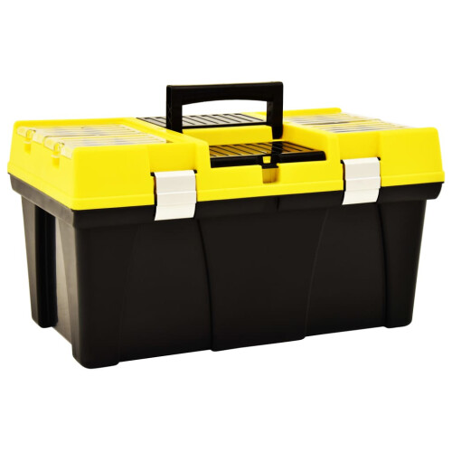 Berkfield Tool Box Plastic 595x337x316 mm Yellow