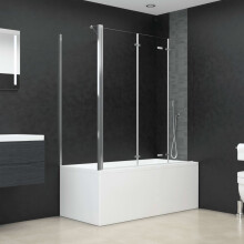 Berkfield Bath Enclosure 120x69x130 cm Tempered Glass Transparent