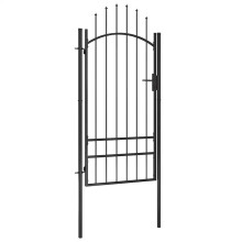 Berkfield Garden Gate Woerden Steel 1x2 m Black