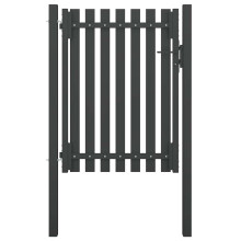 Berkfield Garden Fence Gate Steel 100x125 cm Anthracite