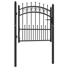 Berkfield Fence Gate EMMEN with Spikes Steel 104x87 cm Black