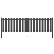 Berkfield Garden Fence Gate Steel 400x75 cm Anthracite