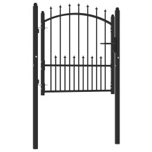 Berkfield Fence Gate EMMEN with Spikes Steel 104x97 cm Black