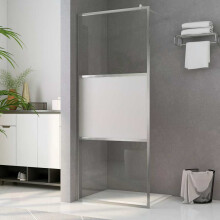 Berkfield Walk-in Shower Wall with Half Frosted ESG Glass 80x195 cm