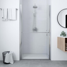Berkfield Shower Door Tempered Glass 100x178 cm