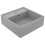 Berkfield Luxury Basin Overflow Square Matt Light Grey 41x41 cm Ceramic 1