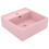 Berkfield Luxury Basin Overflow Square Matt Pink 41x41 cm Ceramic 1
