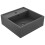 Berkfield Luxury Basin Overflow Square Matt Dark Grey 41x41 cm Ceramic 1