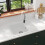 Berkfield Kitchen Sink with Overflow Hole Oval White Granite 1
