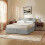 Vida Designs (Double, Light Grey Linen) Veronica Ottoman Bed Frame Bedroom Storage UKFR 6