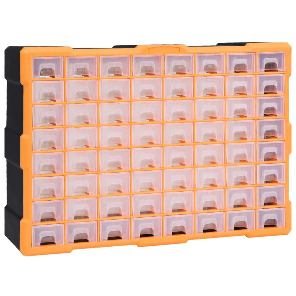 Berkfield Multi-Drawer Organiser With 64 Drawers 52X16x37.5 Cm 3800296262444