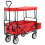 Berkfield Folding Hand Trolley with Canopy Steel Red 1