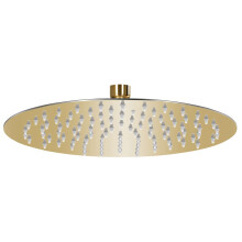 Berkfield Rain Shower Head Stainless Steel 25 cm Round Gold