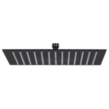 Berkfield Rain Shower Head Stainless Steel 40x40 cm Square Black