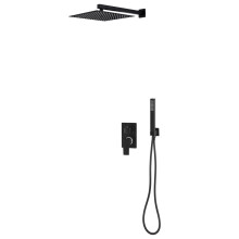 Berkfield Shower System Stainless Steel 201 Black