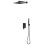 Berkfield Shower System Stainless Steel 201 Black 1