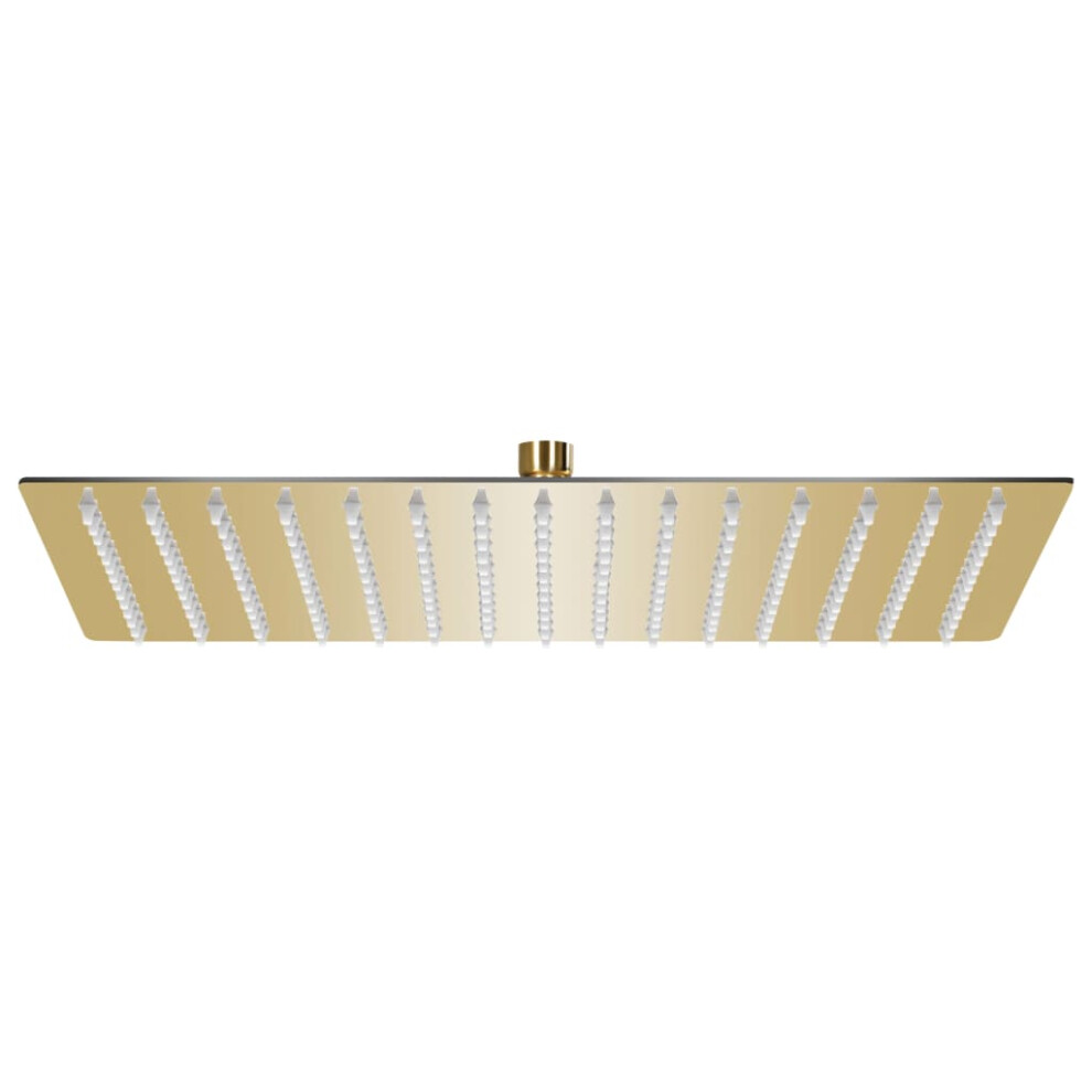 Berkfield Rain Shower Head Stainless Steel 40X30 Cm Rectangular Gold 111897434943