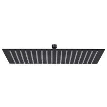 Berkfield Rain Shower Head Stainless Steel 50x50 cm Square Black