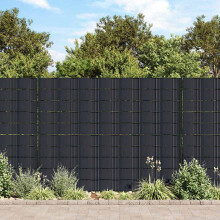 Berkfield Garden Privacy Screens 4 pcs PVC 35x0.19 m Matte Dark Grey