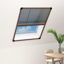 Berkfield Plisse Insect Screen for Windows Aluminium Brown 80x120 cm