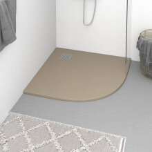 Berkfield Shower Base Tray SMC Brown 90x90 cm