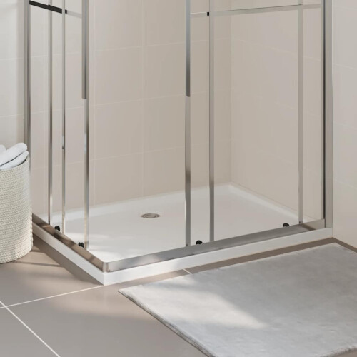 Berkfield Rectangular ABS Shower Base Tray White 80x110 cm