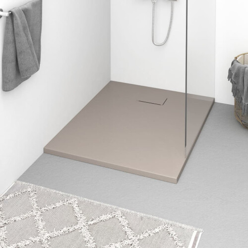 Berkfield Shower Base Tray SMC Brown 100x80 cm
