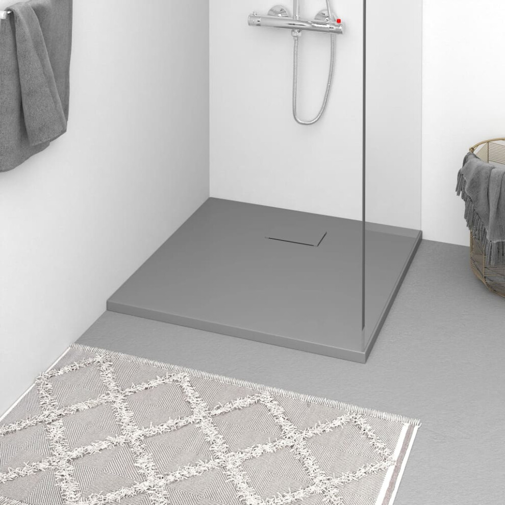 Berkfield Shower Base Tray Smc Grey 90X90 Cm 7023165666150