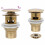 Berkfield Push Drain with Overflow Function Gold 6.4x6.4x9.1 cm 1