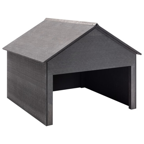 Berkfield Lawn Mower Garage Grey 80x80x70 cm WPC