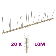 Berkfield 2-row Plastic Bird & Pigeon Spikes Set of 20 10 m