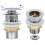 Berkfield Push Drain without Overflow Function Silver 6.4x6.4x9.1 cm 1