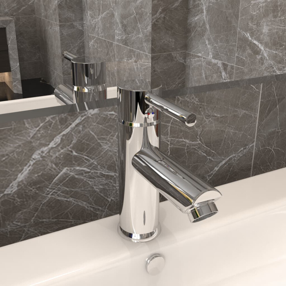 Berkfield Bathroom Basin Faucet Chromed Finish 130X176 Mm 4346889323448