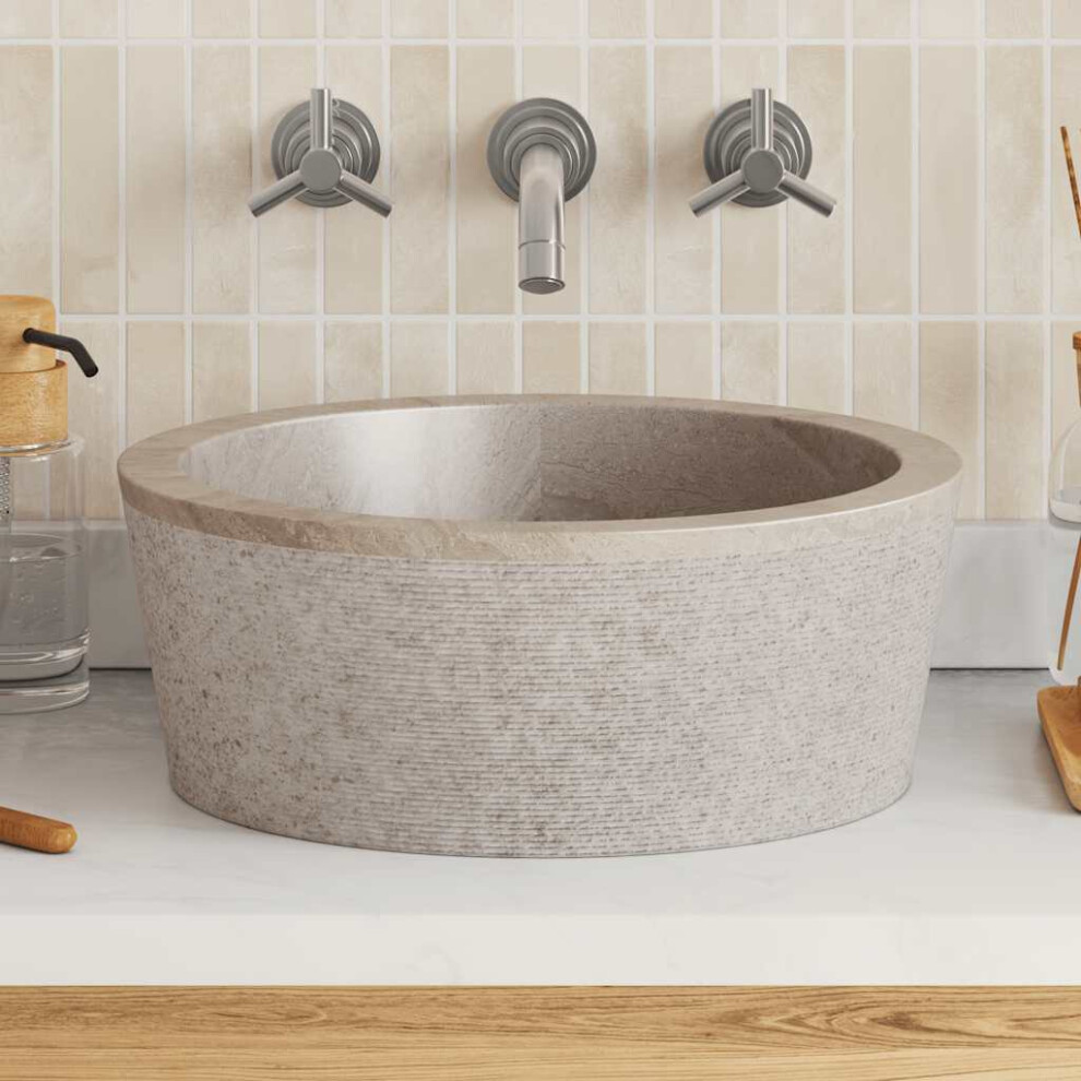 Berkfield Sink Grey Ã²40X15 Cm Marble 7416822892601