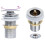 Berkfield Push Drain without Overflow Function Chrome 6.4x6.4x9.1 cm 1