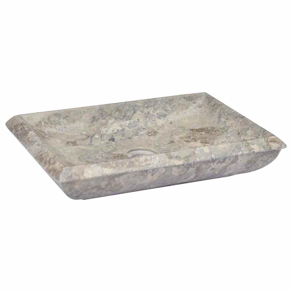 Berkfield Sink Grey 50X35x10 Cm Marble 5753553524114