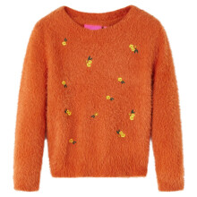 Kids' Sweater Knitted Burnt Orange 116