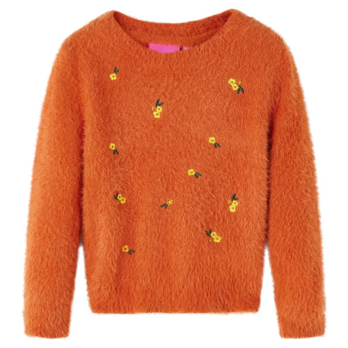 Kids' Sweater Knitted Burnt Orange 116