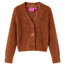 Kids' Cardigan Knitted Cognac 128