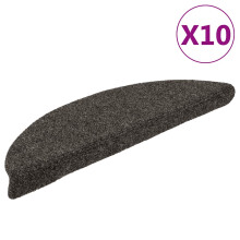 Berkfield Stair Mats Self-adhesive 10 pcs 56x17x3 cm Anthracite Half Round