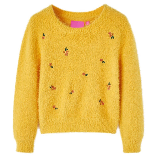 Kids' Sweater Knitted Ochre 128
